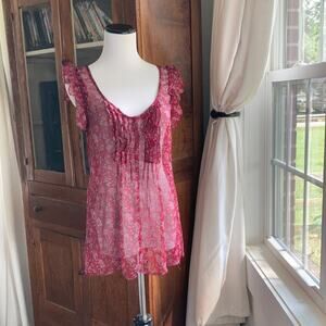 Converse Sheer Floral Blouse, Size S